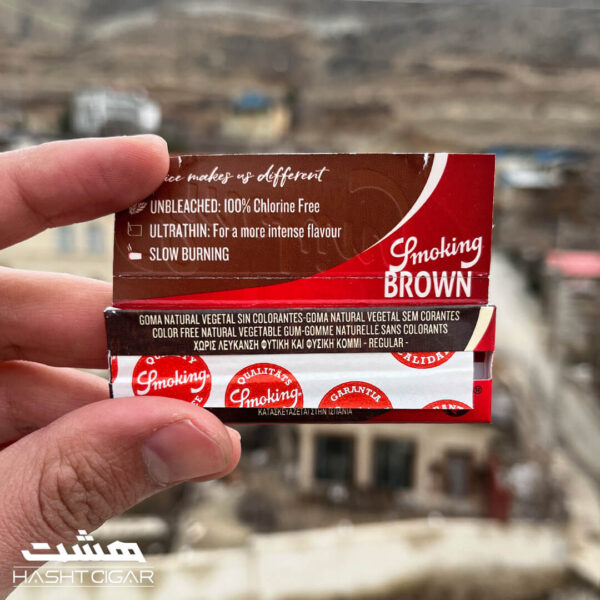 کاغذ سیگار اسموکینگ سایز کوتاه Smoking Brown Regular